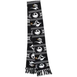Disney The Nightmare Before Christmas Jack Skellington And Zero Beanie Scarf Set Black