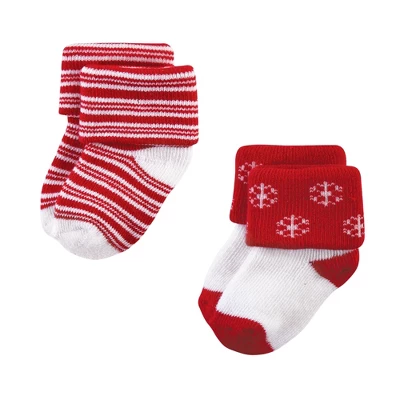 Hudson Baby Unisex Baby Cotton Rich Newborn And Terry Socks, 12 Days Of Christmas - Image 6