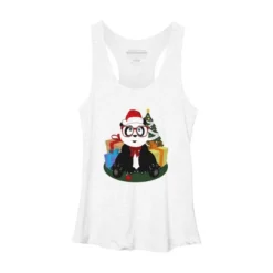 Women's Design By Humans Christmas - Panda Nerd By Adamzworld Racerback Tank Top -Opposuits Store GUEST 40917a34 be9a 4c8c b61e 1701af1c9213