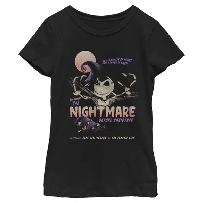 Girl's The Nightmare Before Christmas Jack Retro Movie Poster T-Shirt - Image 3