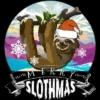 Junior's Design By Humans Merry Slothmas - Funny Christmas Pajama For Sloth LoversÂ By TELO213 T-Shirt