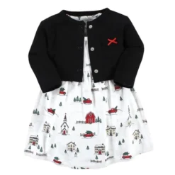 Hudson Baby Baby Girls Cotton Dress And Cardigan Set, Christmas Scene -Opposuits Store GUEST 435b7e99 0438 4254 8f57 b4d411aebcc0