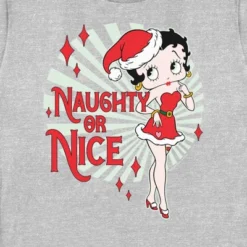 Women's Betty Boop Christmas Naughty Or Nice Betty T-Shirt