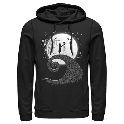 Men's The Nightmare Before Christmas Halloween Jack Skellington Sally Meant To Be Pull Over Hoodie - Image 3