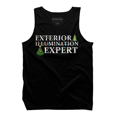 Men's Design By Humans Christmas Exterior Illumination Expert By Shirtpublic Tank Top - Image 4