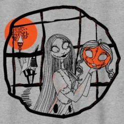 Boy's The Nightmare Before Christmas Halloween Sally Pumpkin Sketch T-Shirt