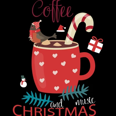 Junior's Design By Humans Merry Christmas Treasure Box By Funkprints T-Shirt