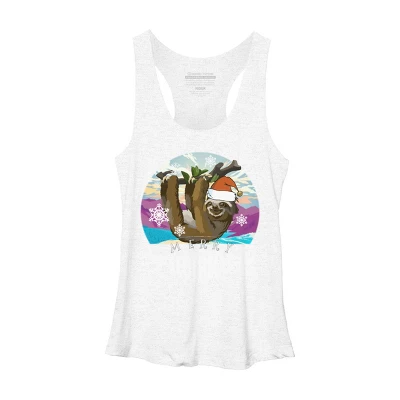 Women's Design By Humans Merry Slothmas - Funny Christmas Pajama For Sloth Lovers By TELO213 Racerback Tank Top 7 Women's Design By Humans Merry Slothmas - Funny Christmas Pajama For Sloth Lovers By TELO213 Racerback Tank Top - Image 5