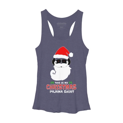 Women's Design By Humans This Is My Christmas Pajama Shirt Gamer Video Game Santa By TELO213 Racerback Tank Top - Image 4