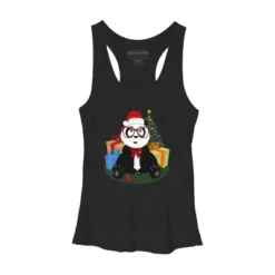 Women's Design By Humans Christmas - Panda Nerd By Adamzworld Racerback Tank Top -Opposuits Store GUEST 4eb7dc2c e647 4275 85e7 b2f511e39c2d