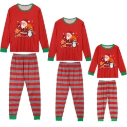 Cheibear Christmas Matching Long Sleeve Striped Pants Snowman Tee Family Pajama Set -Opposuits Store GUEST 4f2b0403 8df3 401a ad9e 7cf88f8eb62f
