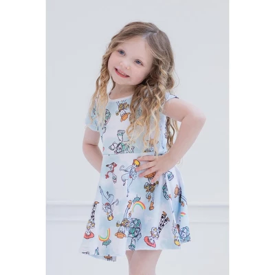 Disney Nightmare Before Christmas Jack Skellington Girls French Terry Skater Dress Toddler