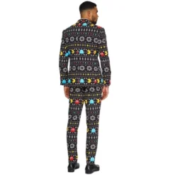 OppoSuits Men's Christmas Suit - Winter PAC-MAN - Black