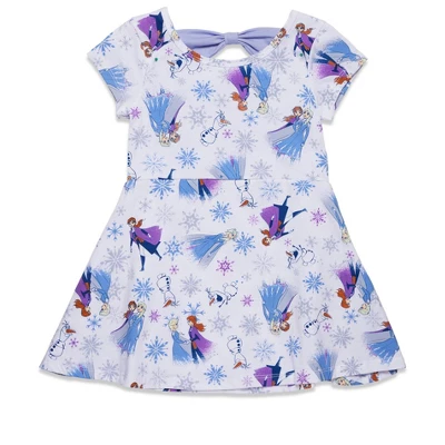 Disney Frozen Elsa Princess Anna Olaf Christmas Girls Skater Dress Little Kid - Image 7