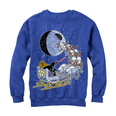 Men's Star Wars Christmas Darth Vader Santa's Sleigh Sweatshirt - Image 3