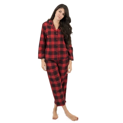 Leveret Womens Two Piece Flannel Christmas Pajamas - Image 3