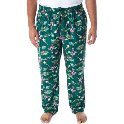 A Christmas Story Men's Movie Inspired Allover Print Sleep Pajama Pants Green - Image 4