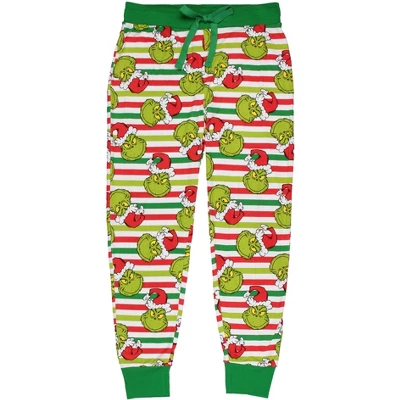 Dr. Seuss Womens' The Grinch Who Stole Christmas New Nice Lounge Pajama Sets - Image 3