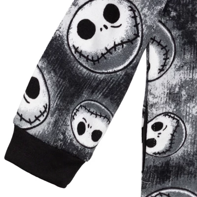 Disney Nightmare Before Christmas Jack Skellington Fleece Zip Up Hoodie Little Kid To Big Kid - Image 5