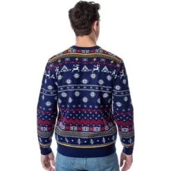 Harry Potter Men's Hogwarts Happy Christmas Ugly Holiday Knit Sweater