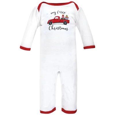 Hudson Baby Infant Girl Cotton Coveralls, Christmas Gift - Image 2