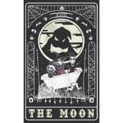 Women's The Nightmare Before Christmas Halloween Oogie Boogie And His Boys Moon Tarot Card Racerback Tank Top