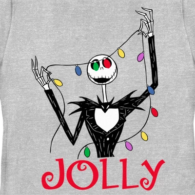 Women's The Nightmare Before Christmas Jack Jolly Christmas Lights T-Shirt