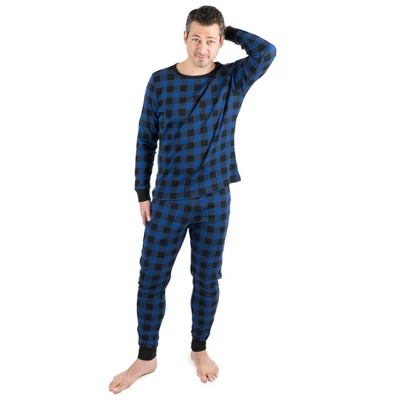 Leveret Mens Two Piece Cotton Plaid Christmas Pajamas - Image 2