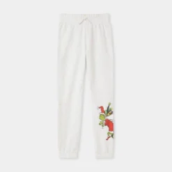 Kids' The Grinch Matching Family Christmas Jogger Pants - Oatmeal Beige