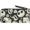 Disney Nightmare Before Christmas Jack Skellington Zero Oogie Boogie Zip Wallet Black