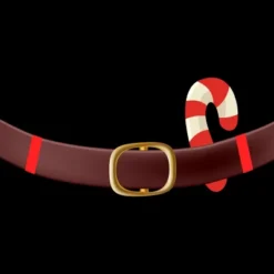 Women's Design By Humans Christmas Candy Cane Belt By BenX Racerback Tank Top