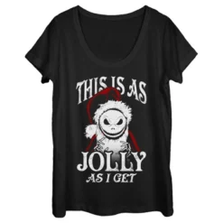 Women's The Nightmare Before Christmas This Is As Jolly As I Get Scoop Neck -Opposuits Store GUEST 654a0fe8 b659 4bb7 ab3c 20661694517c