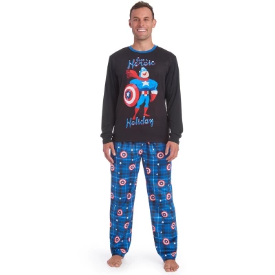 Marvel Spider-Man,Avengers Christmas Adult Pajama Shirt And Pants Sleep Set
