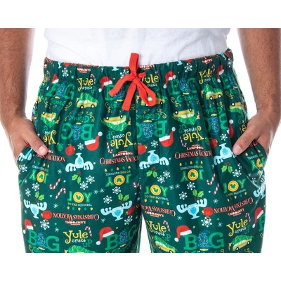 National Lampoon's Christmas Vacation Men's Allover Print Pajama Pants Green - Image 4