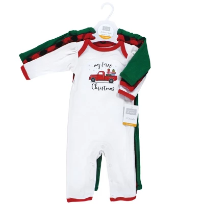 Hudson Baby Infant Girl Cotton Coveralls, Christmas Gift