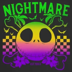 Junior's The Nightmare Before Christmas EST. 1993 Neon Rainbow Jack T-Shirt
