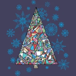 Women's Design By Humans Christmas Fir-tree By Xgdesign Racerback Tank Top