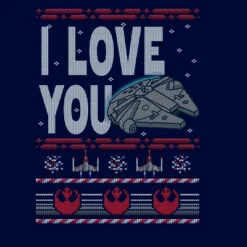Men's Star Wars Christmas I Love You Quote Sweatshirt