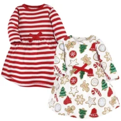 Touched By Nature Infant And Toddler Girl Organic Cotton Long-Sleeve Dresses, Christmas Cookies -Opposuits Store GUEST 6eb403ca 41f2 41ed b781 3d0a159747a7