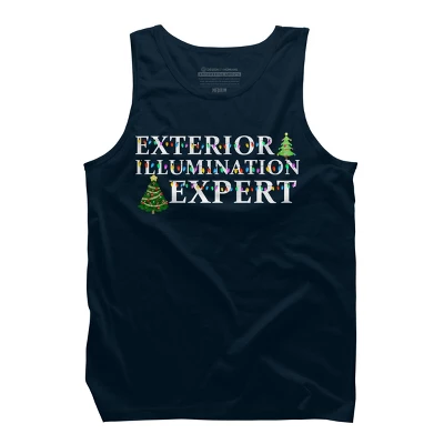 Men's Design By Humans Christmas Exterior Illumination Expert By Shirtpublic Tank Top - Image 5