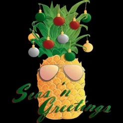 Men's Design By Humans Christmas Pineapple By Desdymona Tank Top