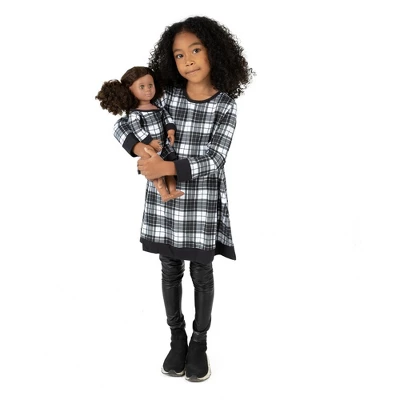 Leveret Girl And Doll Matching Christmas Cotton Dress - Image 2