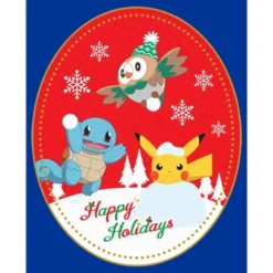 Men's Pokemon Christmas Happy Holidays Patch Sweatshirt