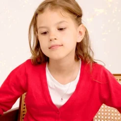 Girls' Jolly Christmas Santa Sterling Silver Necklace - In Season Jewelry