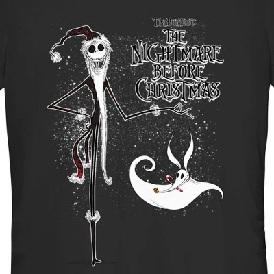 Junior's The Nightmare Before Christmas Jack Skellington Sandy Claws Logo T-Shirt