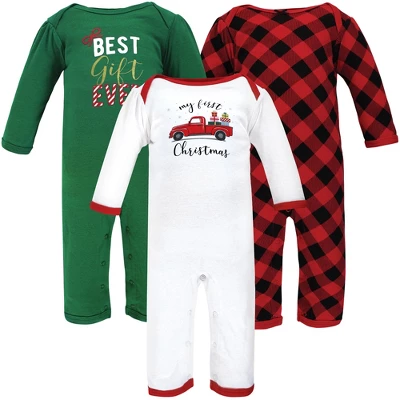 Hudson Baby Infant Girl Cotton Coveralls, Christmas Gift - Image 7