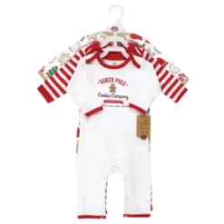 Touched By Nature Unisex Baby Organic Cotton Coveralls, Christmas Cookies