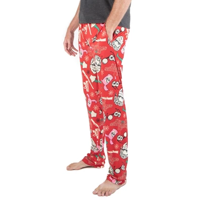 CHRISTMAS STORY Red AOP Sleep Pajama Pants Lounge Wear-L