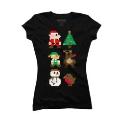 Junior's Design By Humans 8Bit Christmas By JakeSmith T-Shirt 7 Junior's Design By Humans 8Bit Christmas By JakeSmith T-Shirt -Opposuits Store GUEST 78cd441b a542 4a4b a06e 6e20f2ca1fb3
