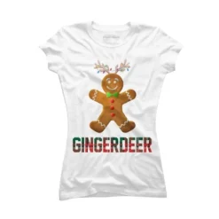 Junior's Design By Humans Gingerbread Reindeer Matching Family Group Christmas Pajama By Forever9 T-Shirt -Opposuits Store GUEST 79dd44ab 3d7b 4a00 ac9a edb3748b6d39